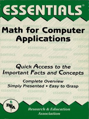 cover image of Math for Computer Applications